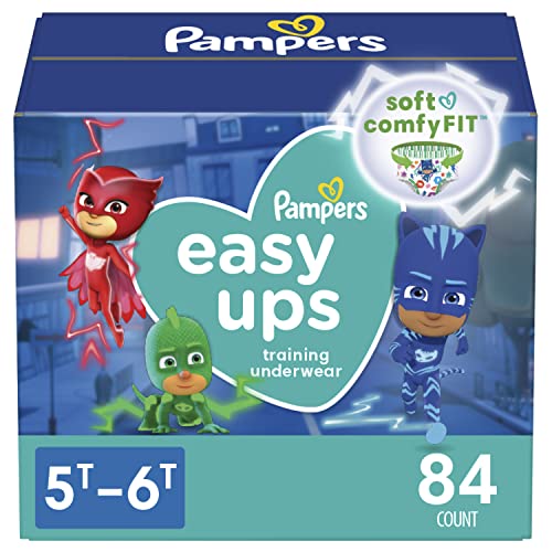 Pampers Easy Ups Boys & Girls Potty Training Pants - Size 5T-6T, 84 Count, Training Underwear